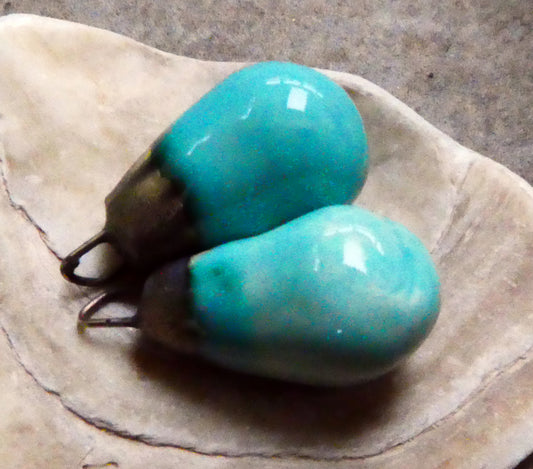 Ceramic Drops Earring Charms - Spruce