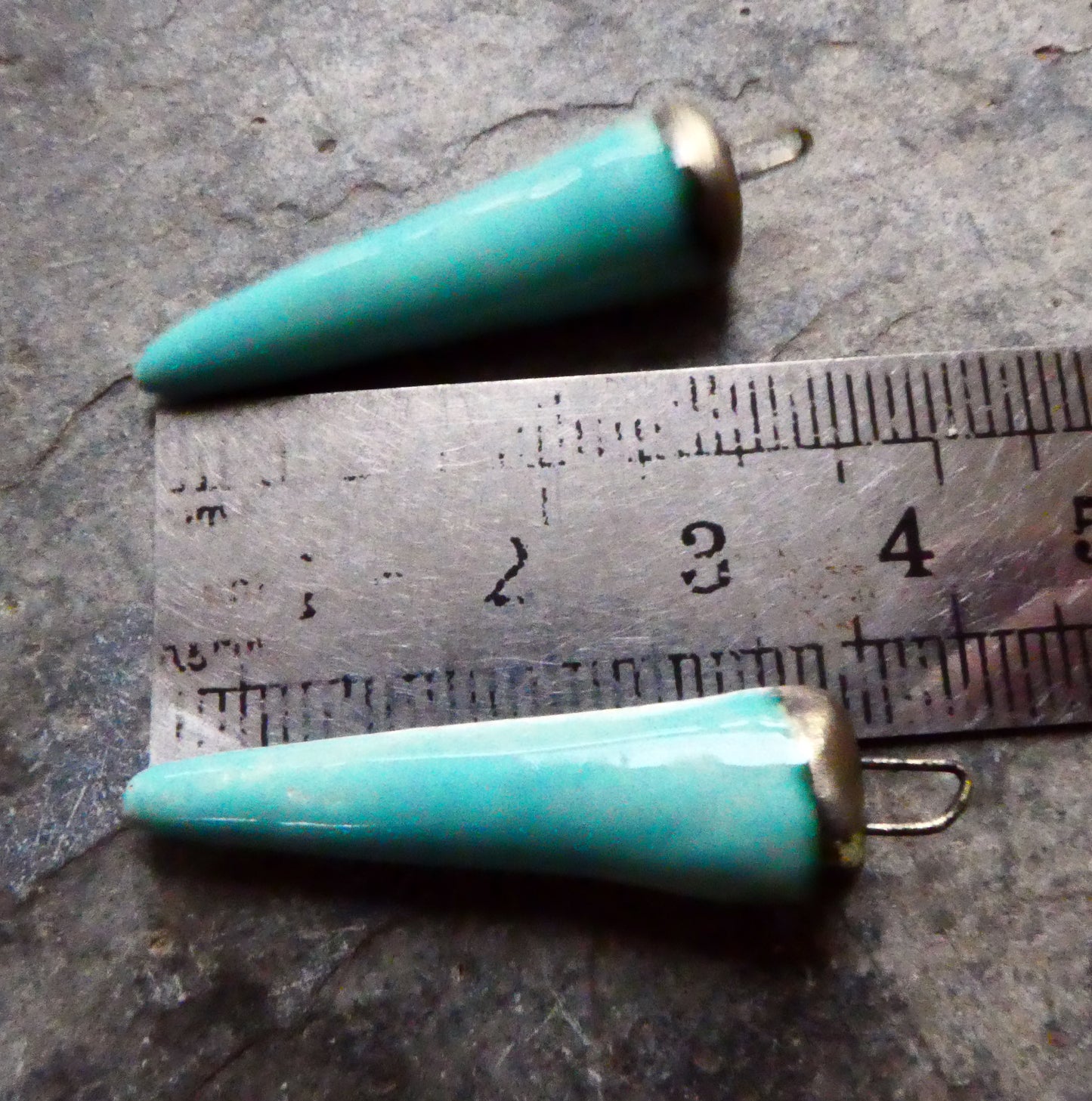Ceramic Spikes Earring Charms -Spruce
