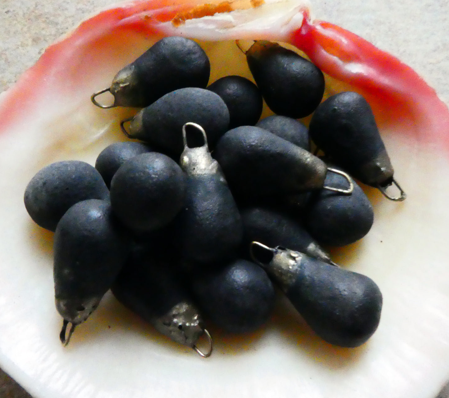 Ceramic Drops Earring Charms - Matte Black