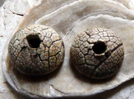 Ceramic Leaf Textured Bead Cap Earring Charms