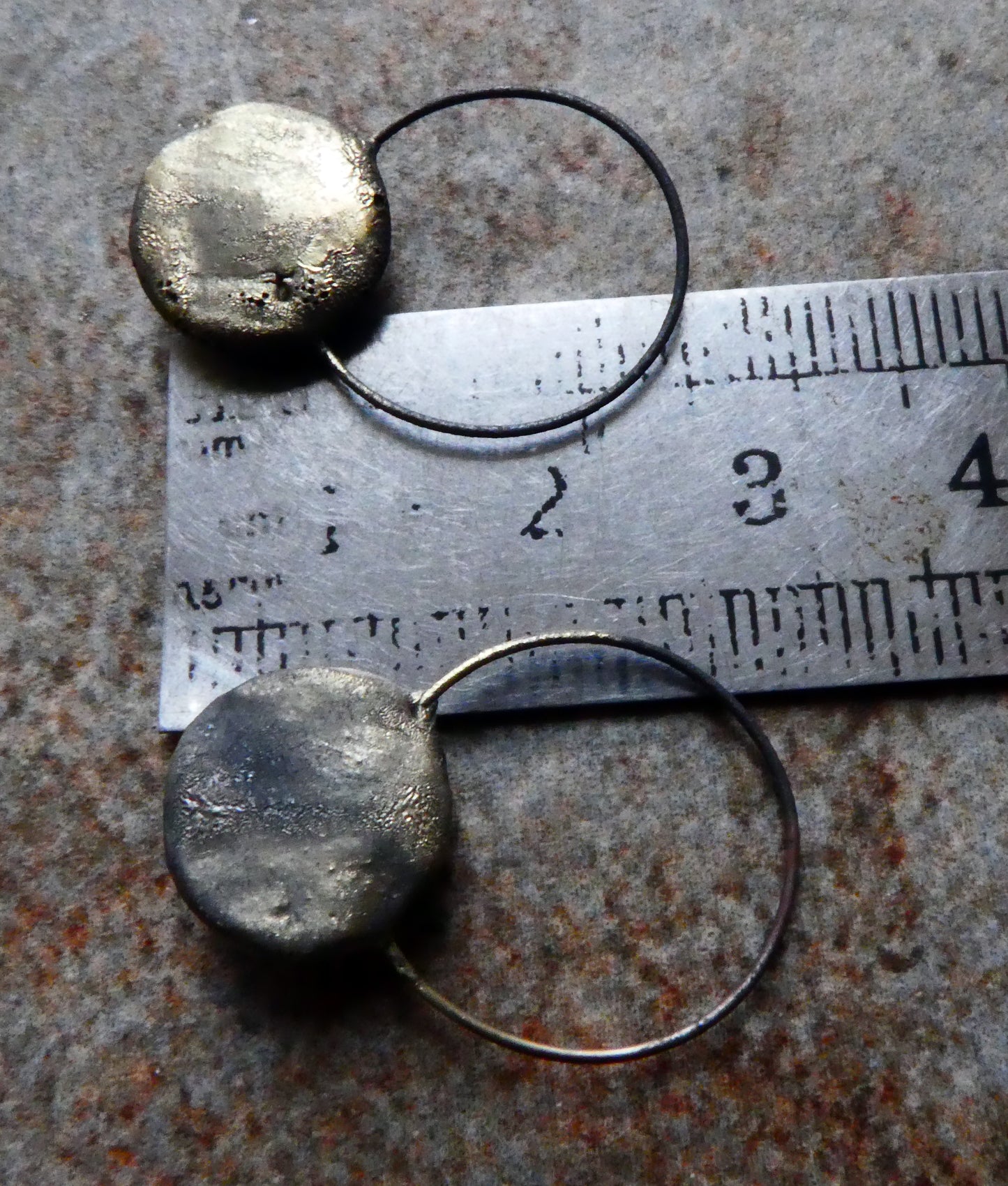Ceramic Hoopy Disc Dangles -Pagoda