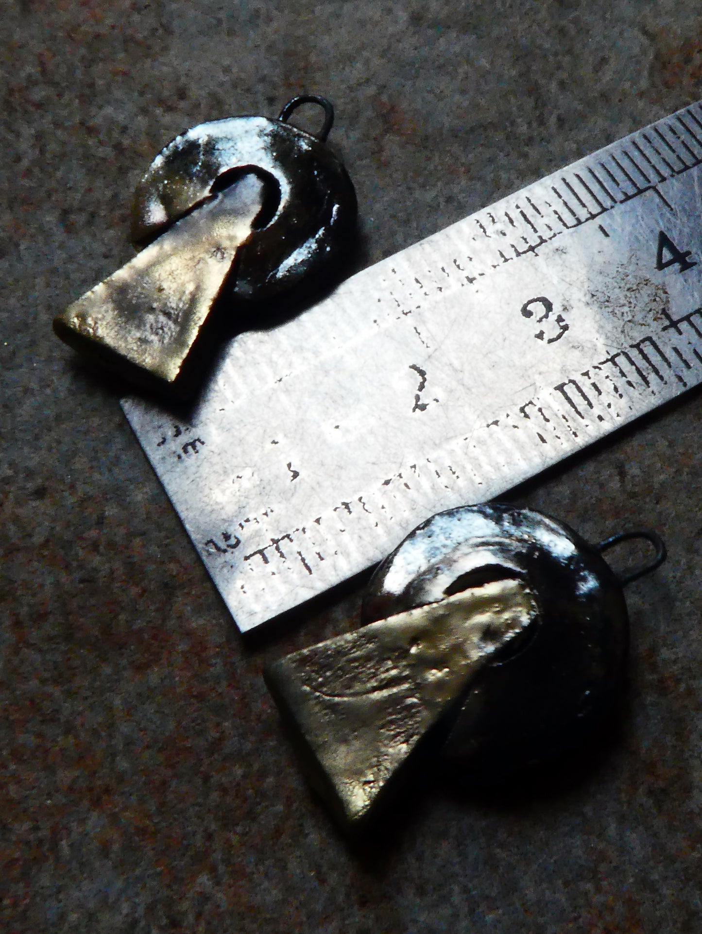 Ceramic Horseshoe and Wedge Earring Charms - Gloria