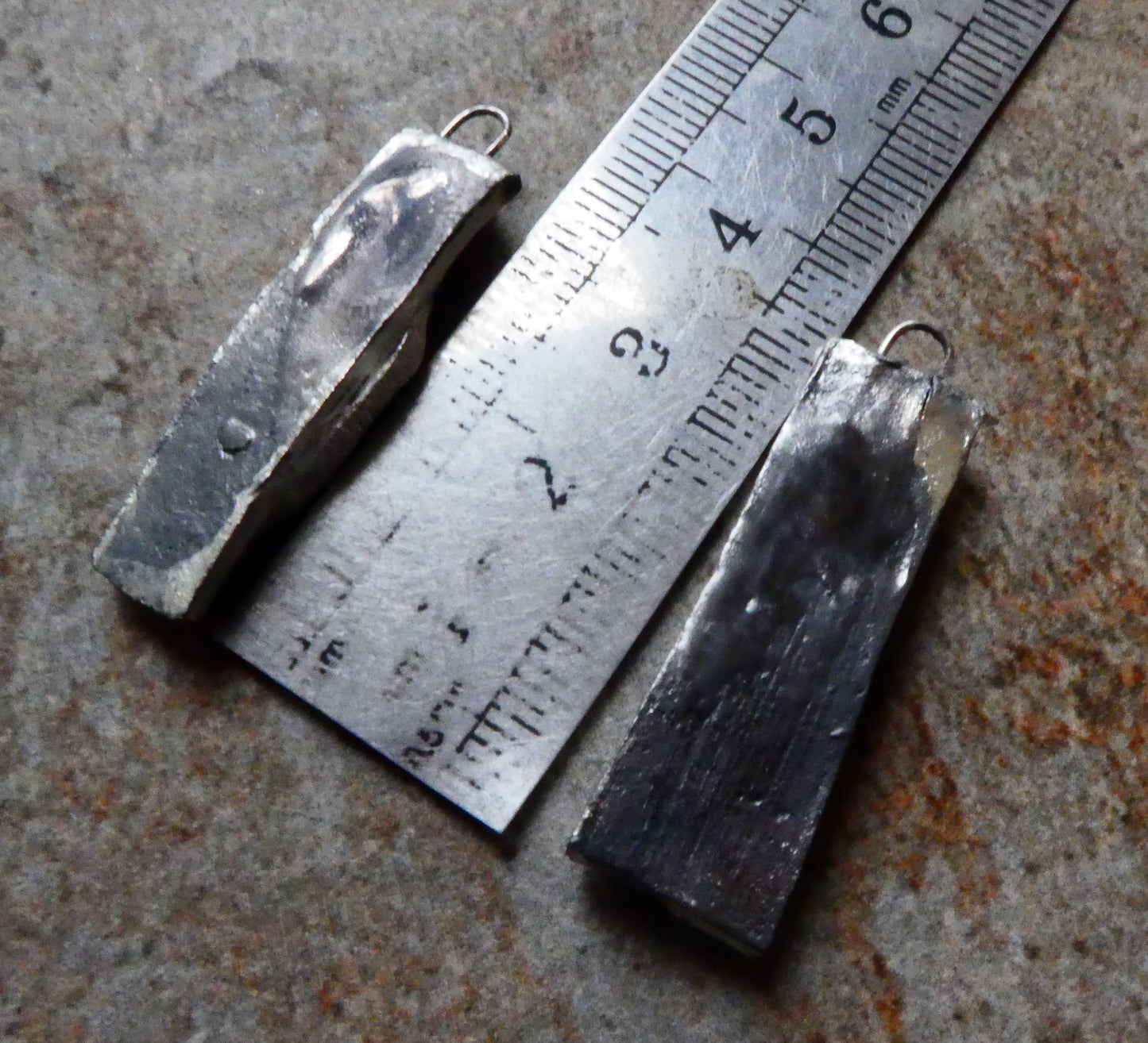 Ceramic Silver Moulded Earring Charms - Baroque