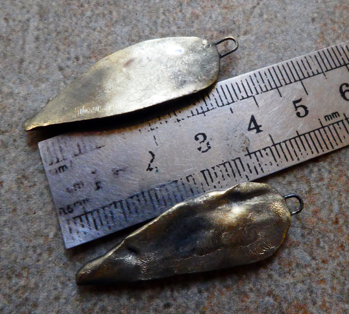 Ceramic Textured Spear Earring Charms - Dune