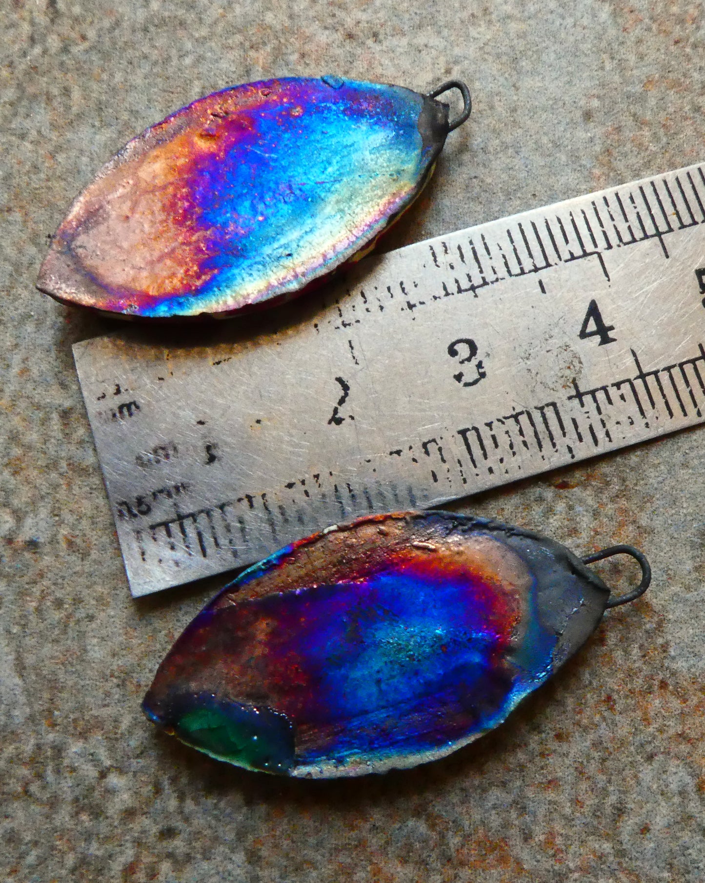 Ceramic Floral Pattern Decal Earring Drops #7