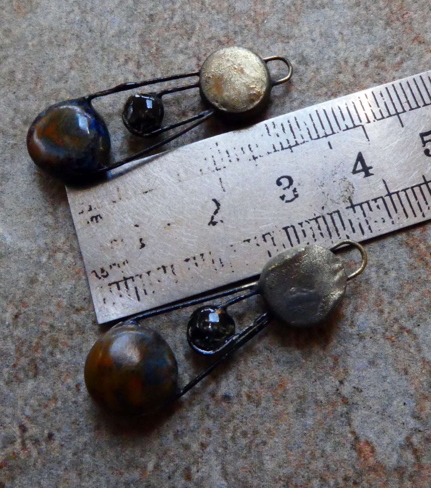 Ceramic Double Disc Earring Charms -Eternal Galaxy