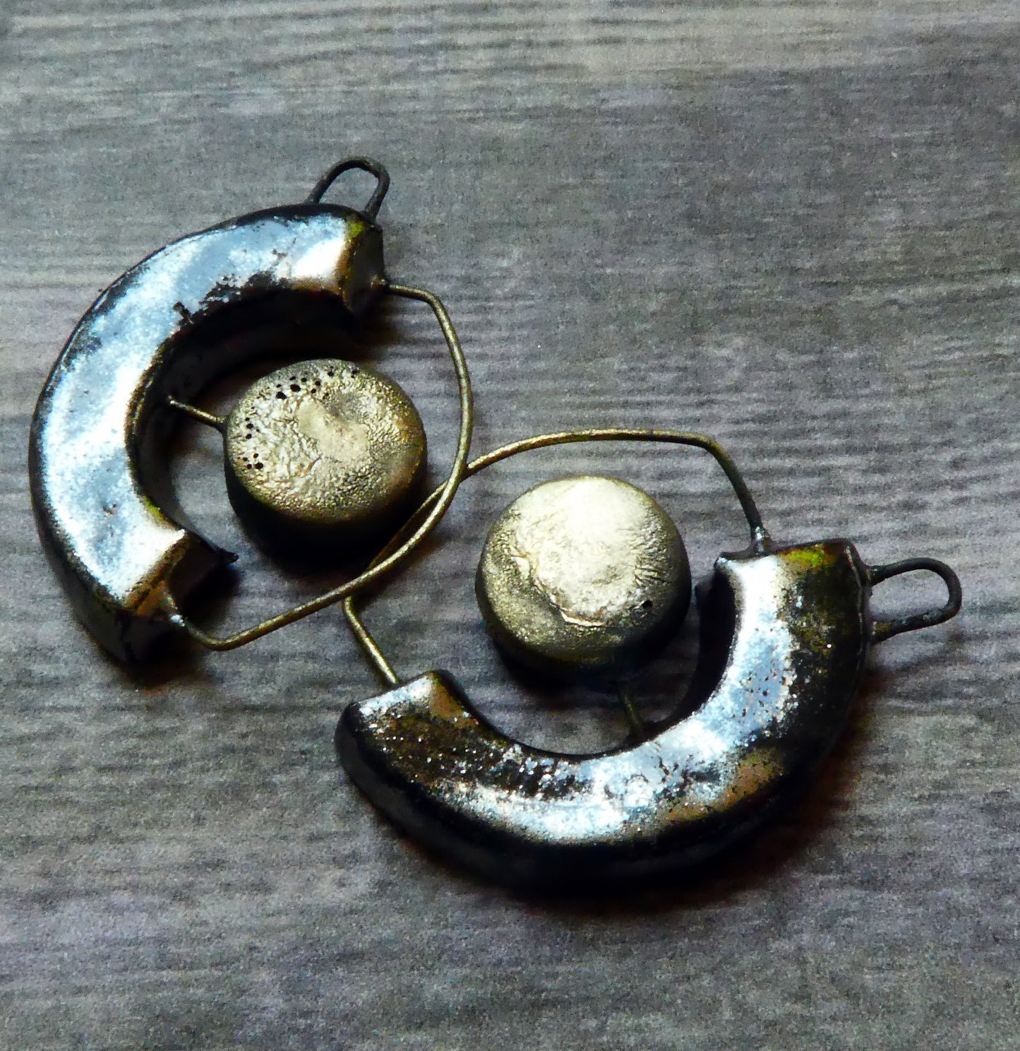 Ceramic Curve, Disc and Hoop Earring Connectors - Gloria