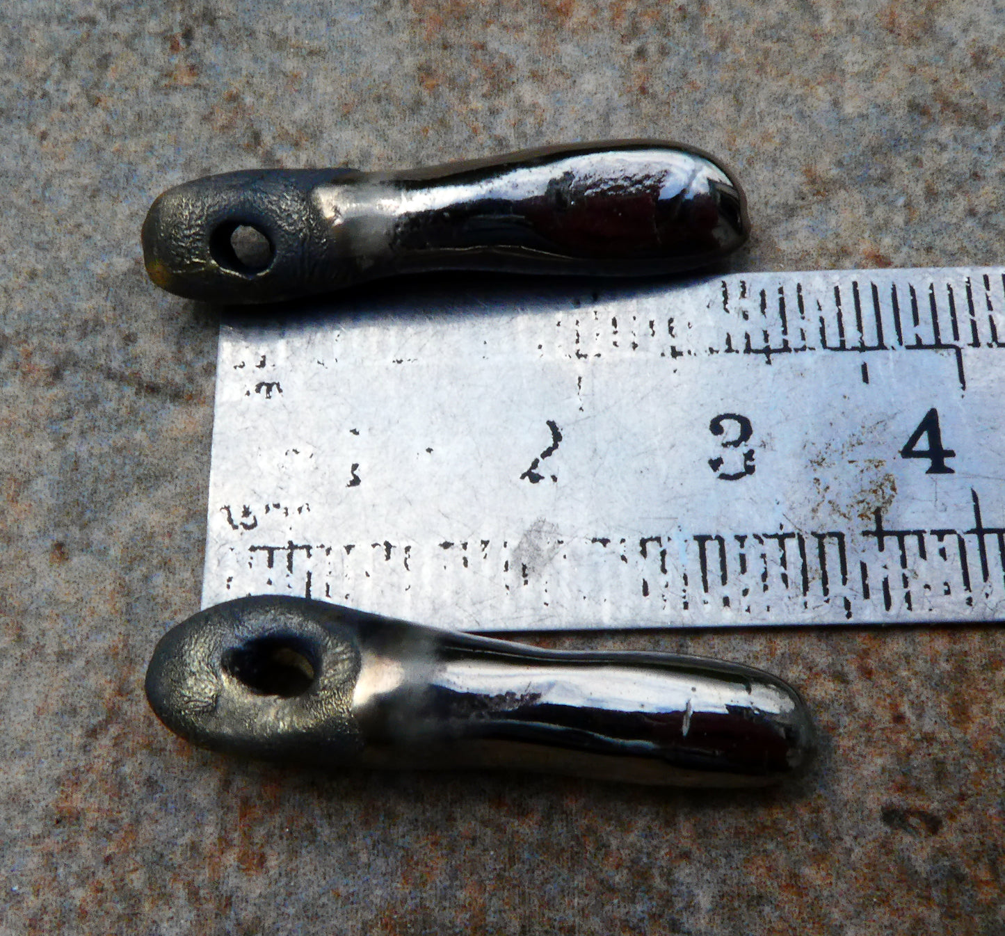 Ceramic Spikey Bead Drops - Platinum Lustre