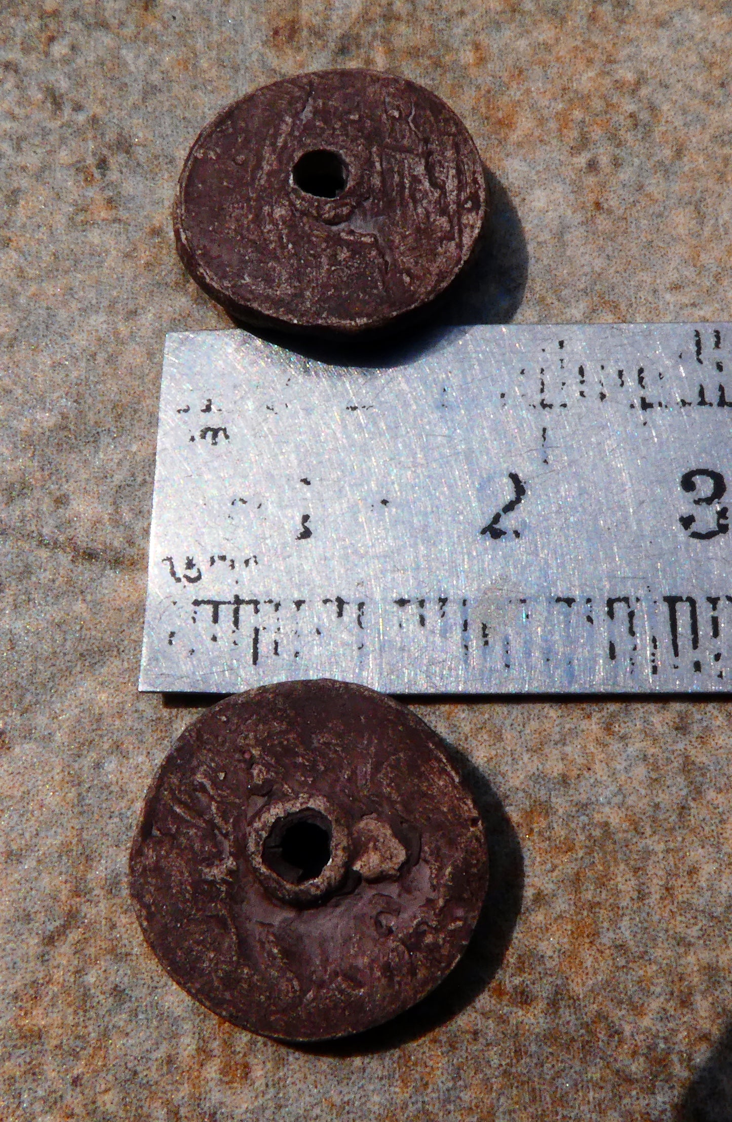 Ceramic Driftwood Disc Beads