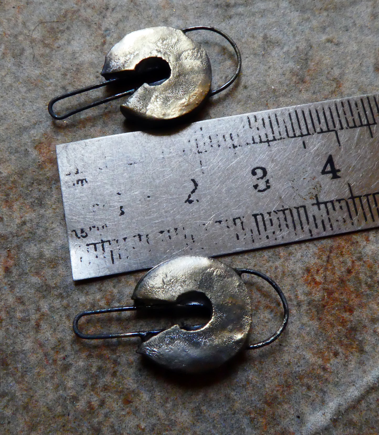 Ceramic Viking Earring Connectors -Baroque