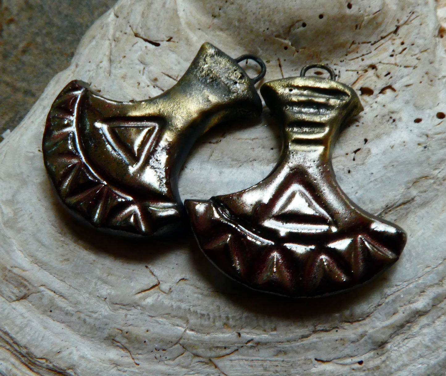 Ceramic Norse Earring Charms -Baroque