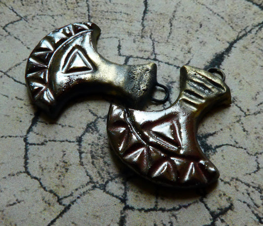 Ceramic Norse Earring Charms -Baroque