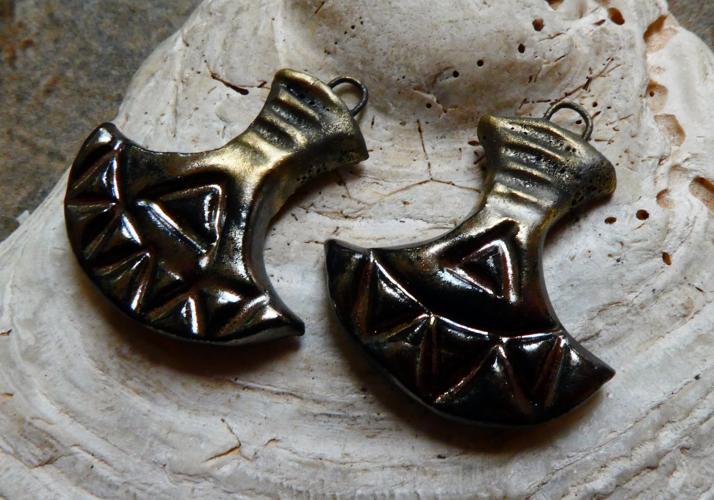 Ceramic Norse Earring Charms -Gloria