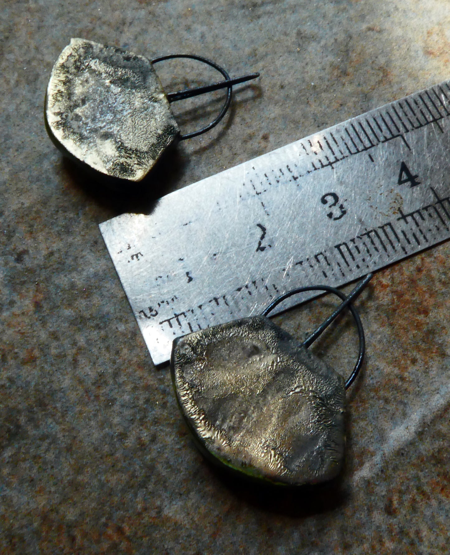 Ceramic Wedge Earring Charms - Old Copper