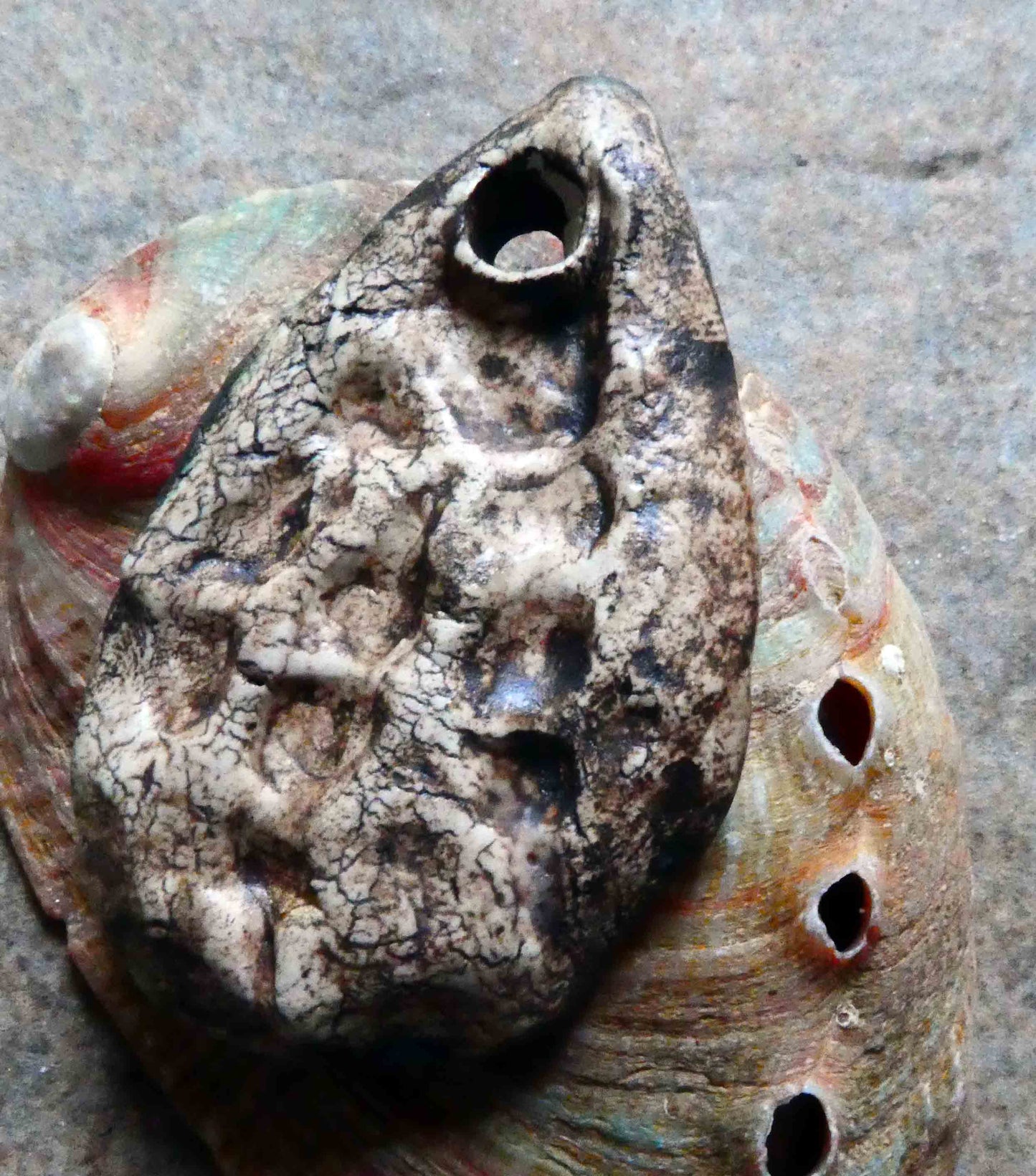 Ceramic Dinosaur Footprint Pendant