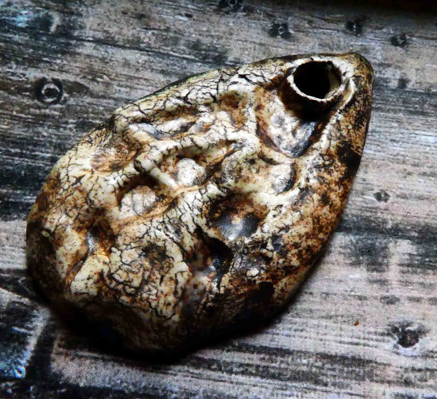 Ceramic Dinosaur Footprint Pendant