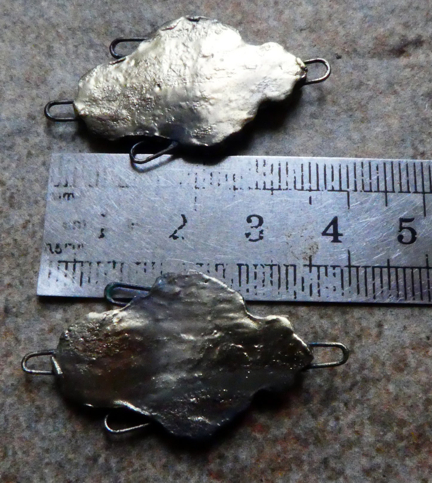 Ceramic Filligree Earring Connectors -Oxide