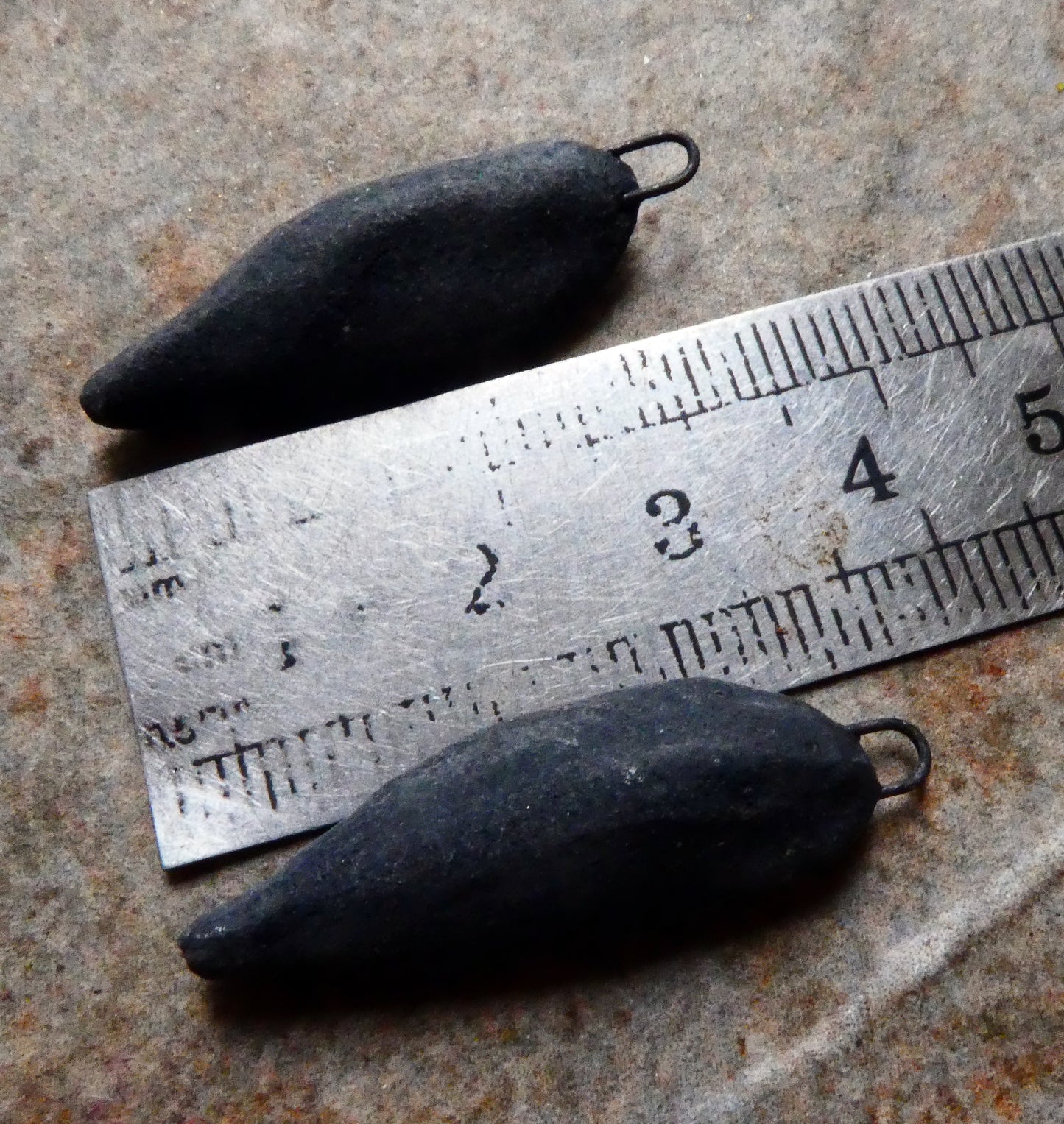 Ceramic Abalone Shell Textured Earring Charms - Matte Black