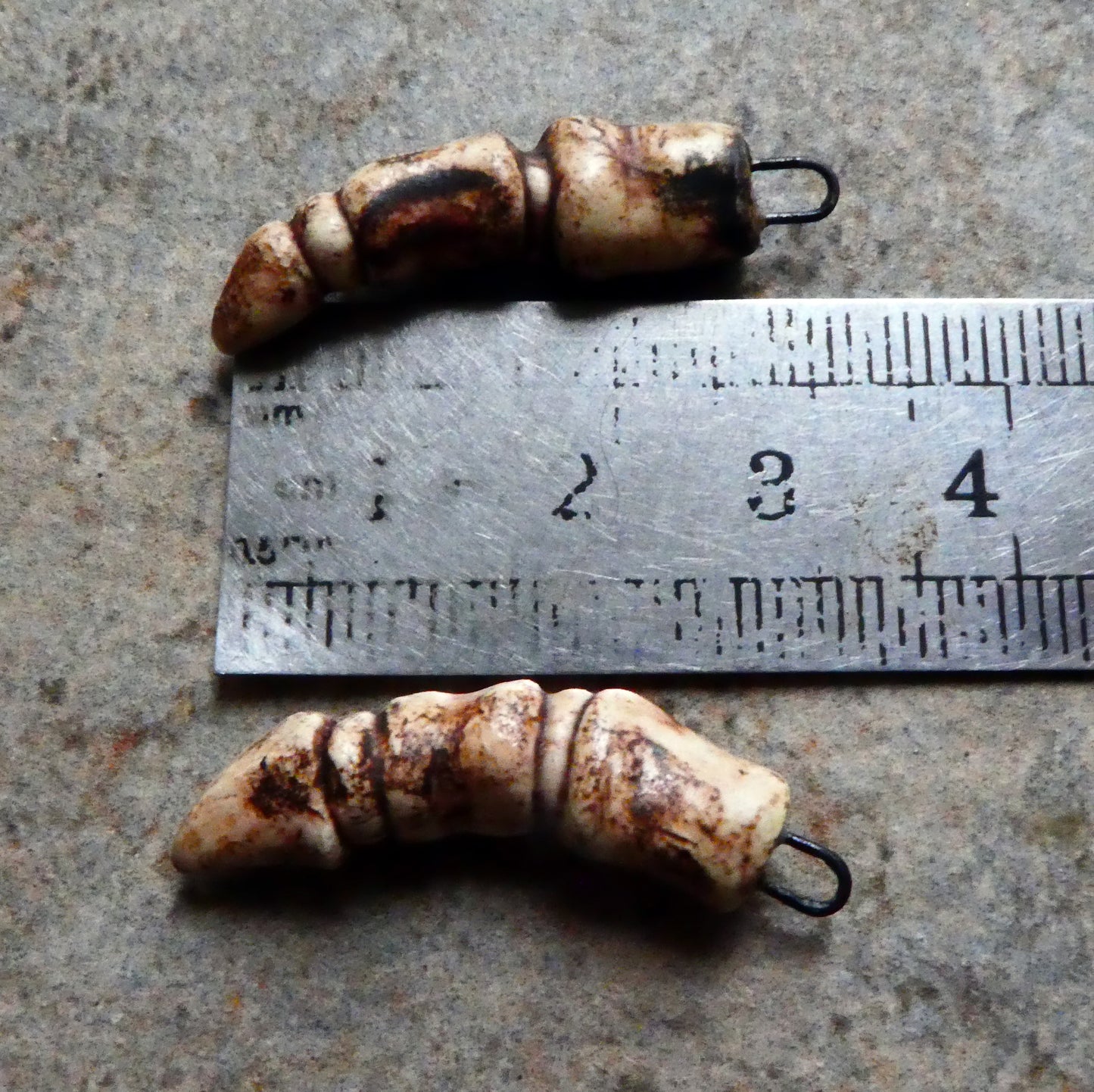 Ceramic Skeleton Fingers Earring Charms