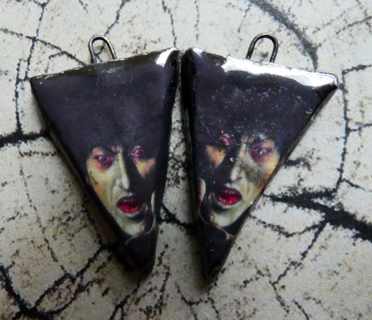 Spooky Decal Dagger Earring Charms - Wicked Witch #4