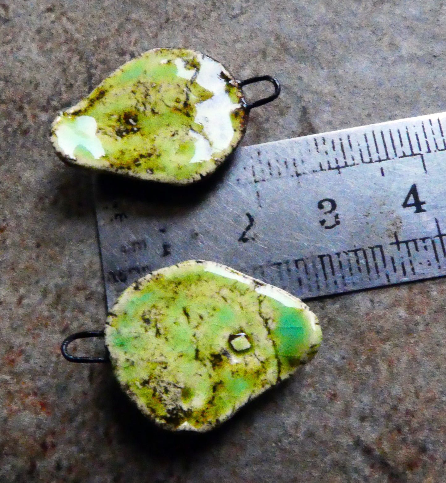 Ceramic Reptile Men Head Earring Charms