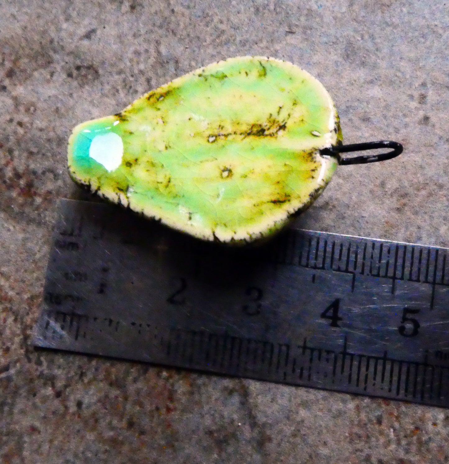 Ceramic Reptile Man Head Pendant