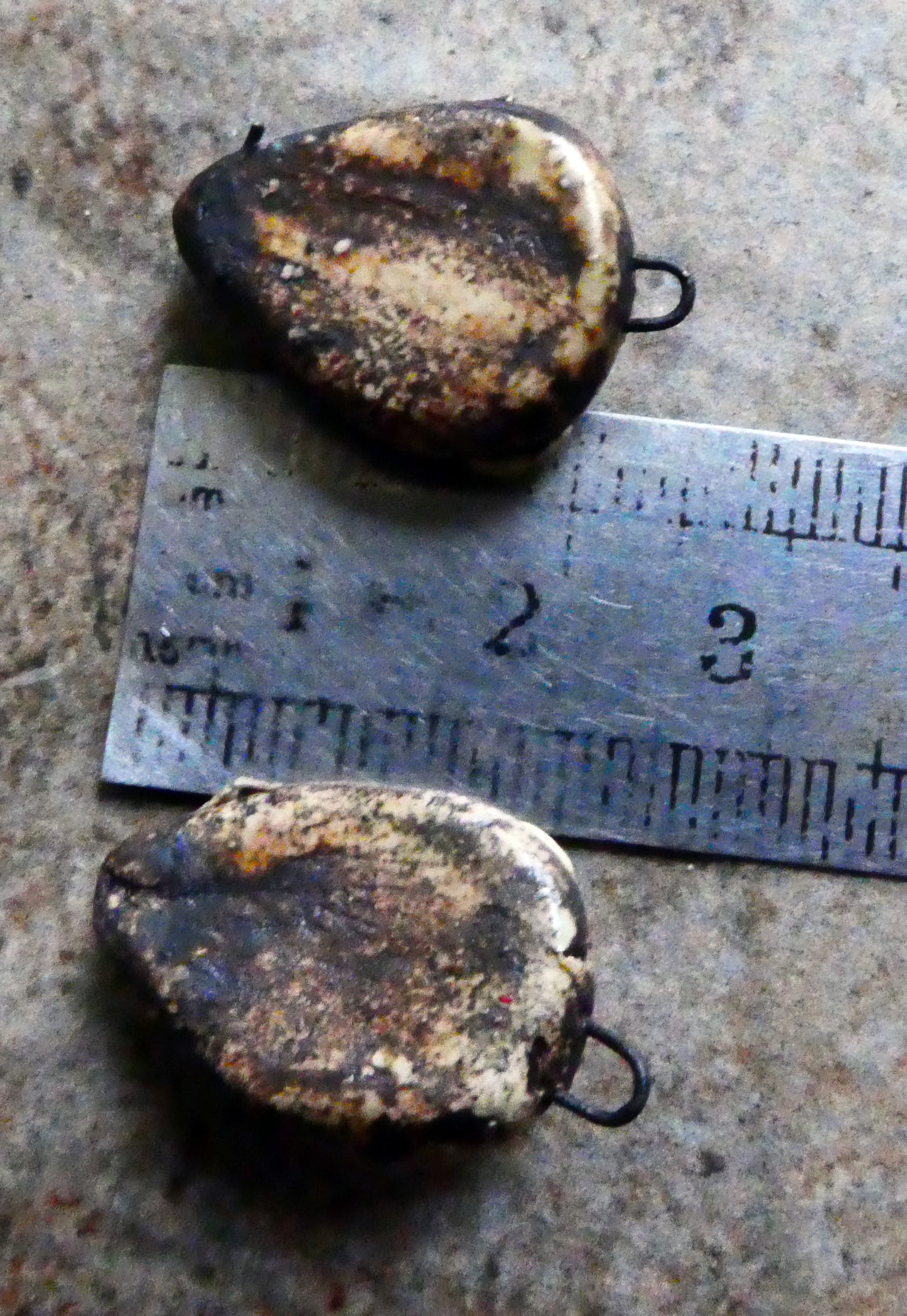 Ceramic Voodoo Stapled Head Charms #2