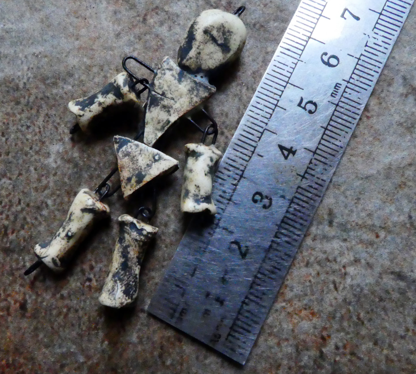 Ceramic Small Skeleton Connector Pendant