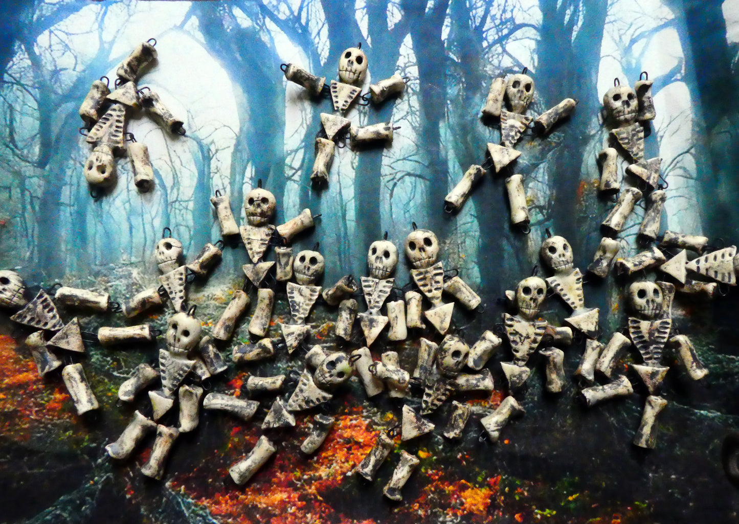 Ceramic Small Skeleton Connector Pendant