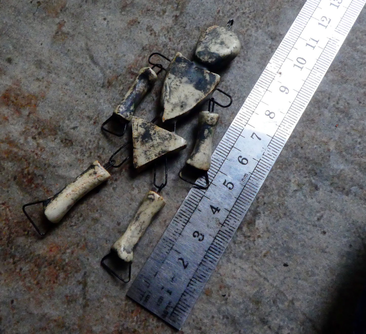 Ceramic Medium Skeleton Connector Pendant