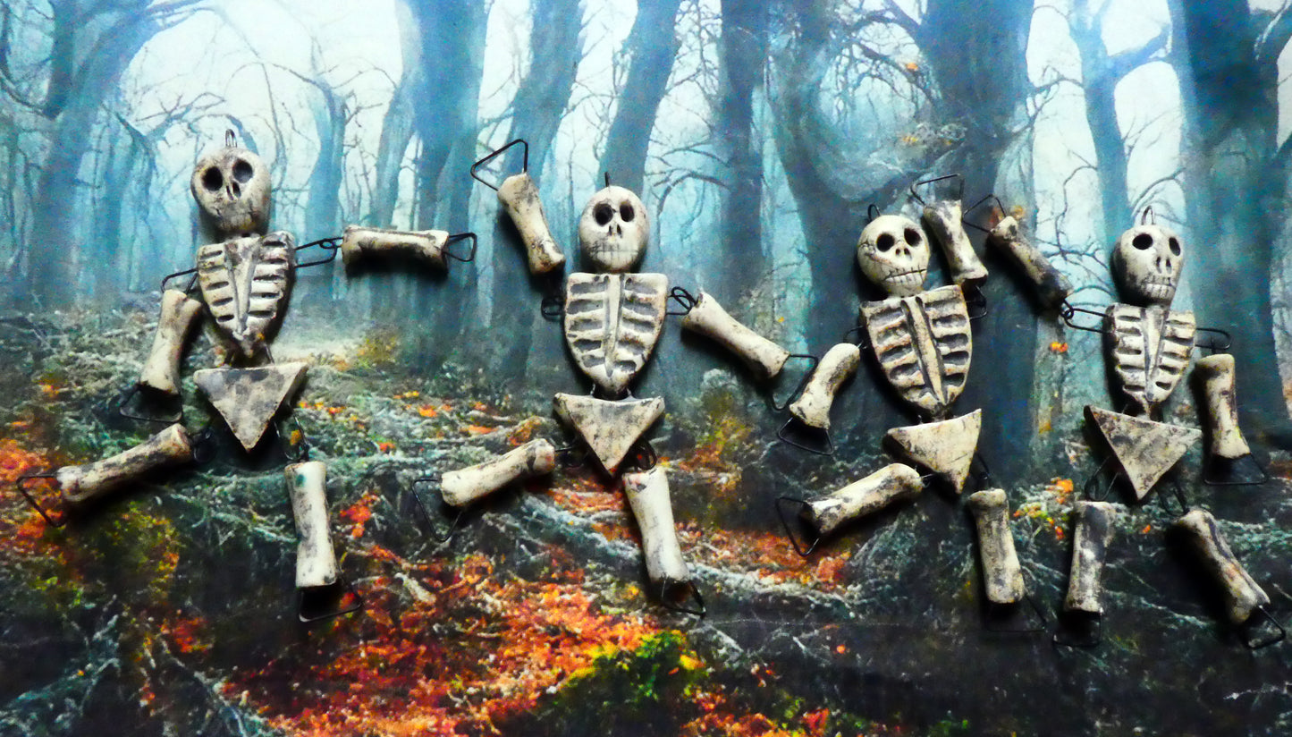 Ceramic Medium Skeleton Connector Pendant