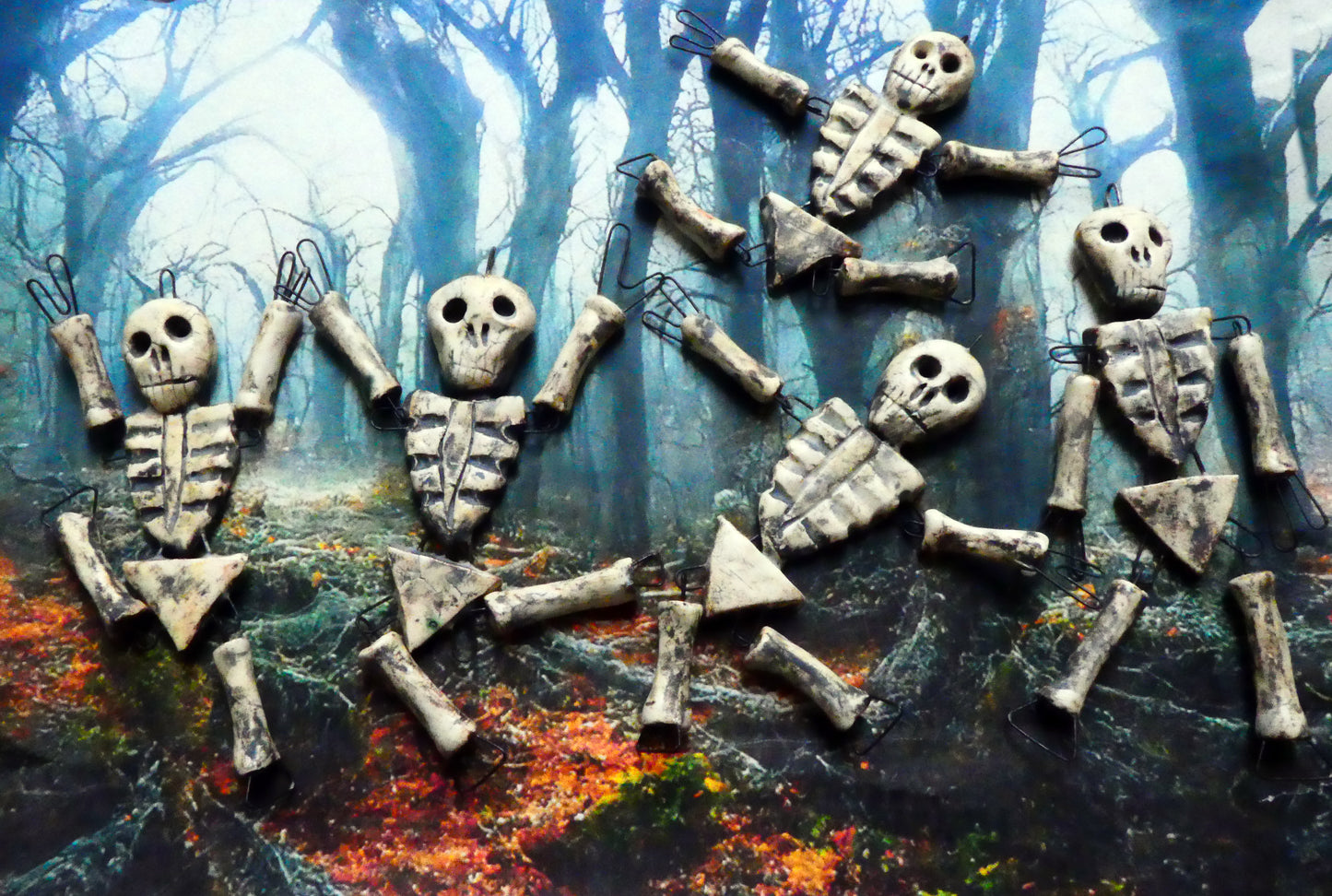 Ceramic Large Skeleton Connector Ornament