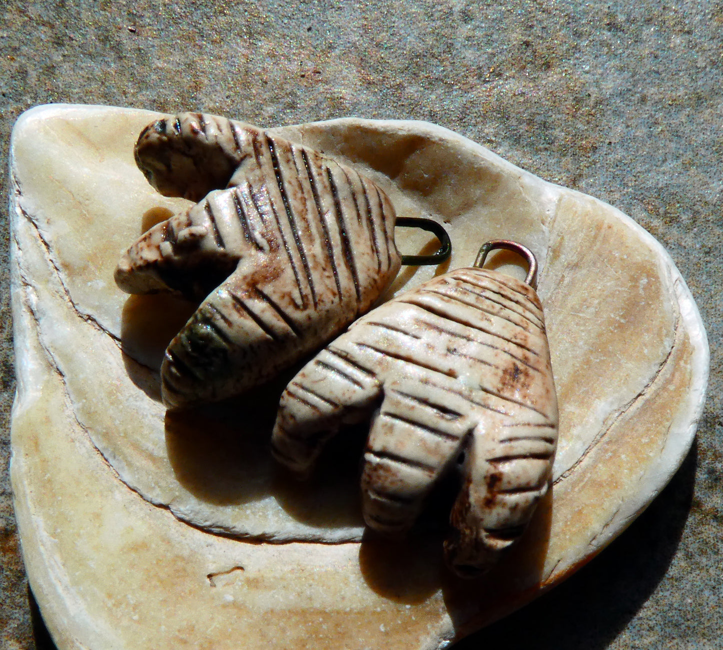 Ceramic Chicken Feet Earring Charms