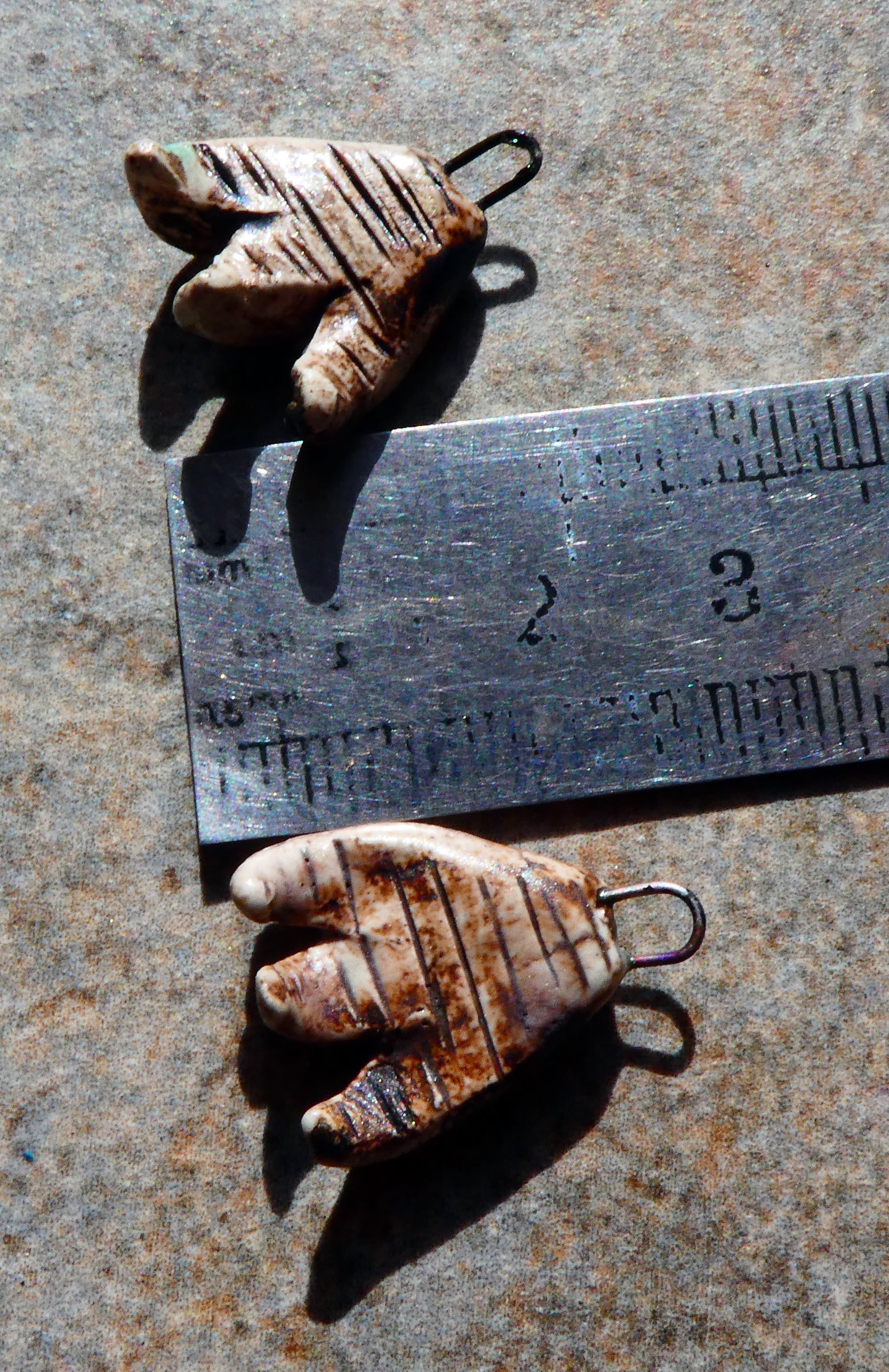 Ceramic Chicken Feet Earring Charms
