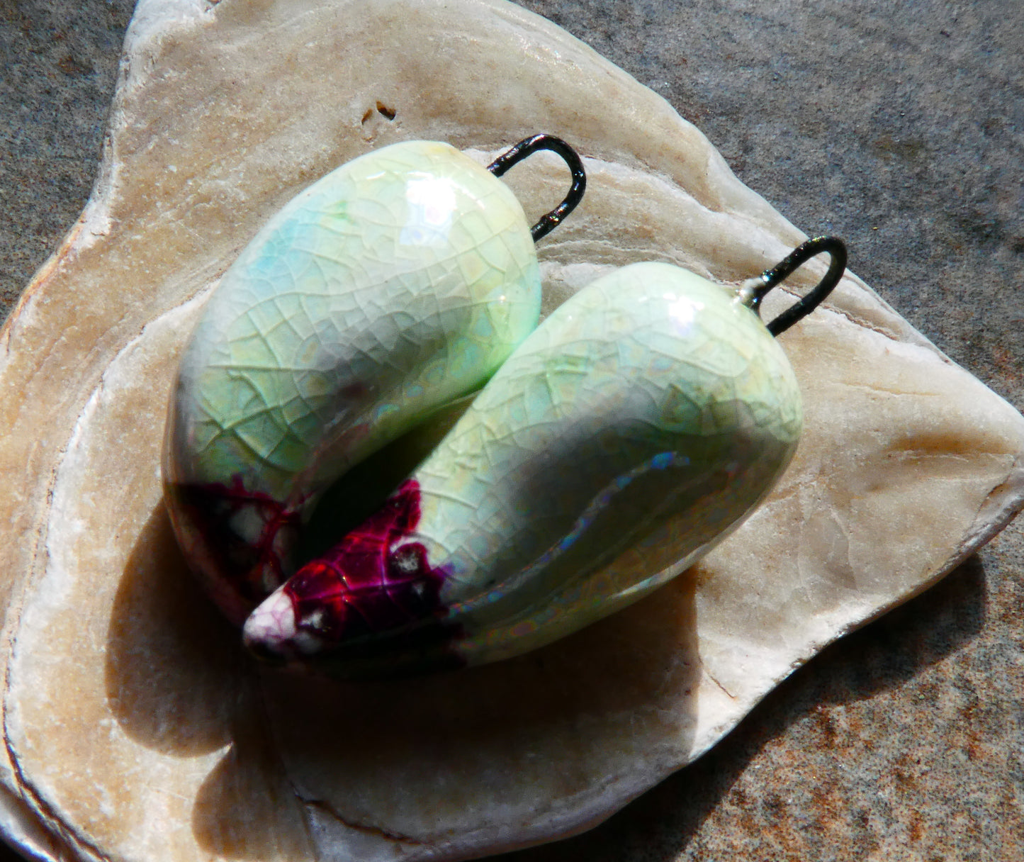 Porcelain Bloody Fang  Earring Charms