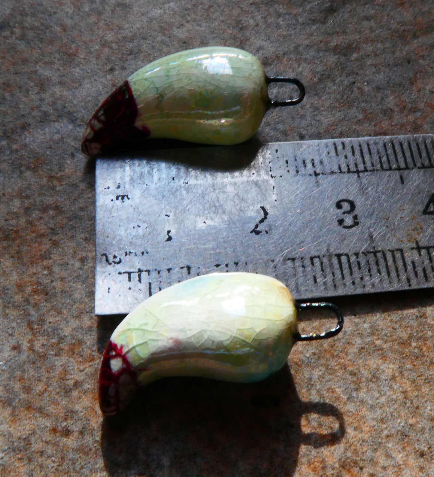 Porcelain Bloody Fang  Earring Charms