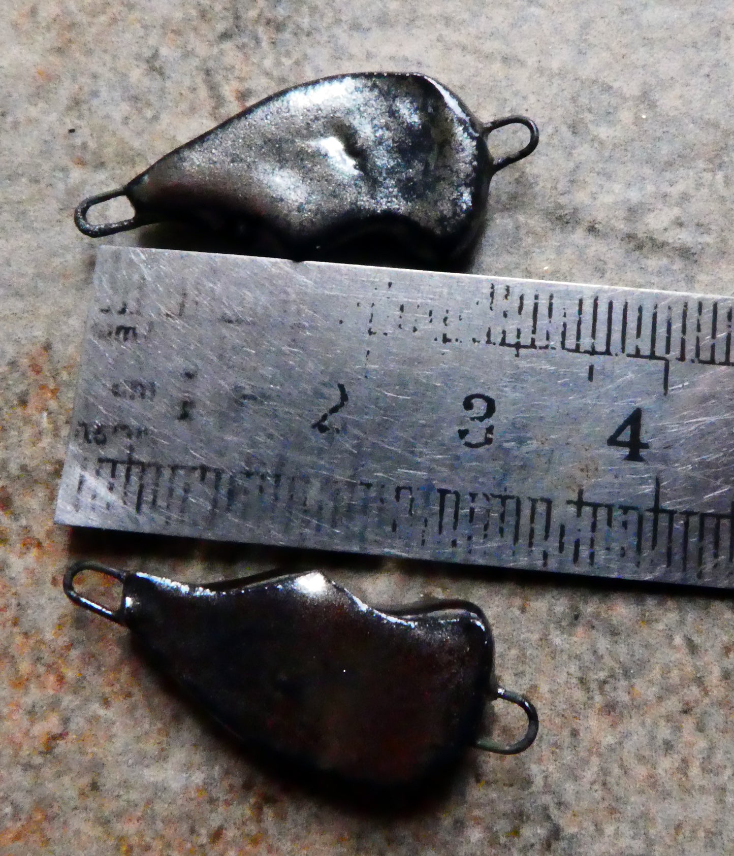 Ceramic Bat Wing Earring Connectors -Gloria