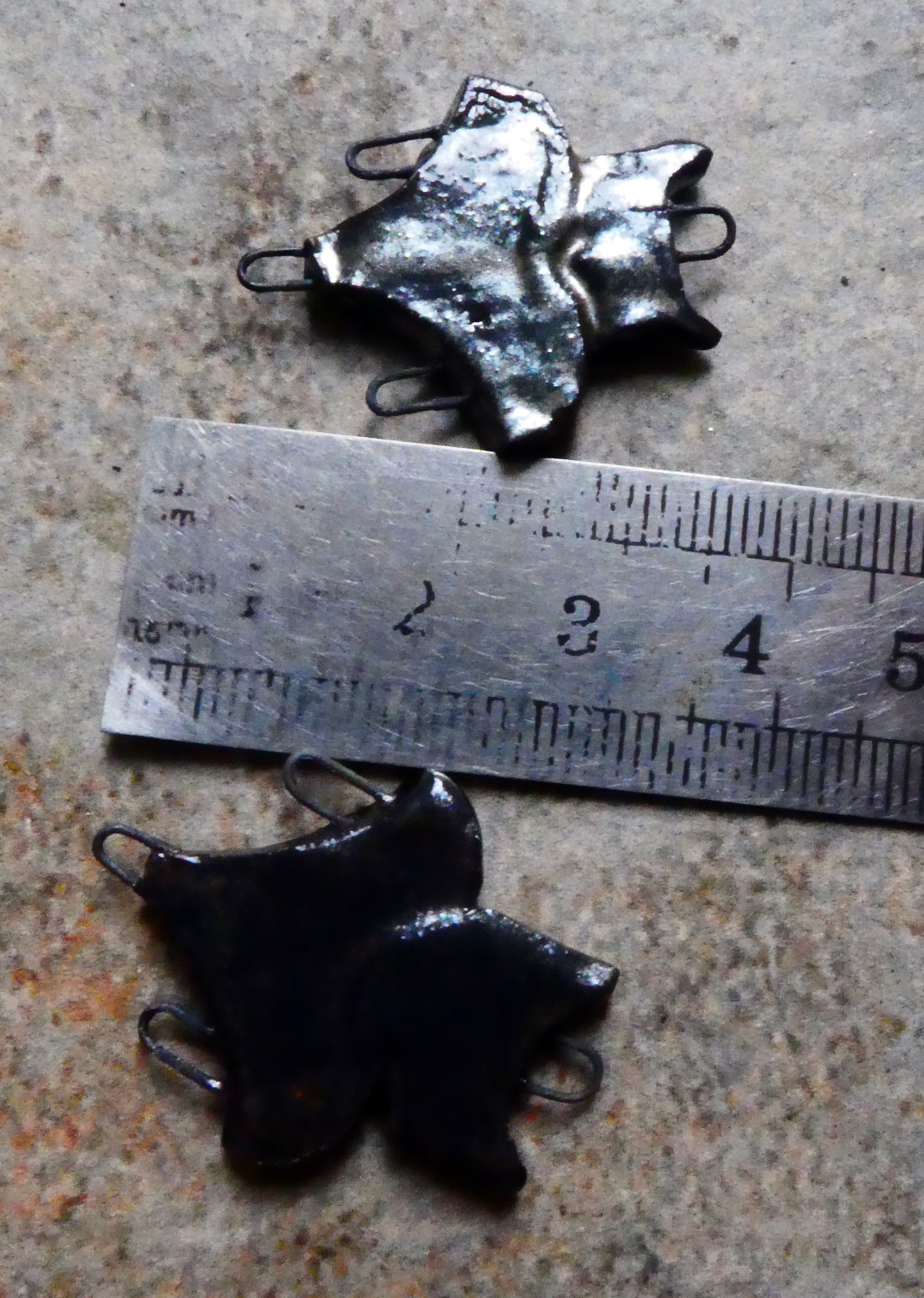 Ceramic Bat Earring Connectors - Gloria