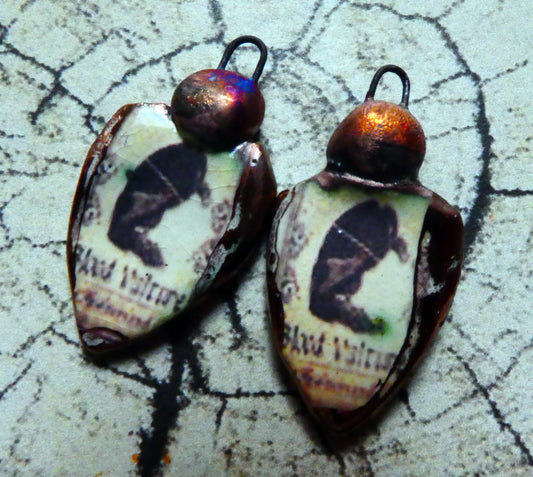 Ceramic Poison Bottle Earring Charms #4