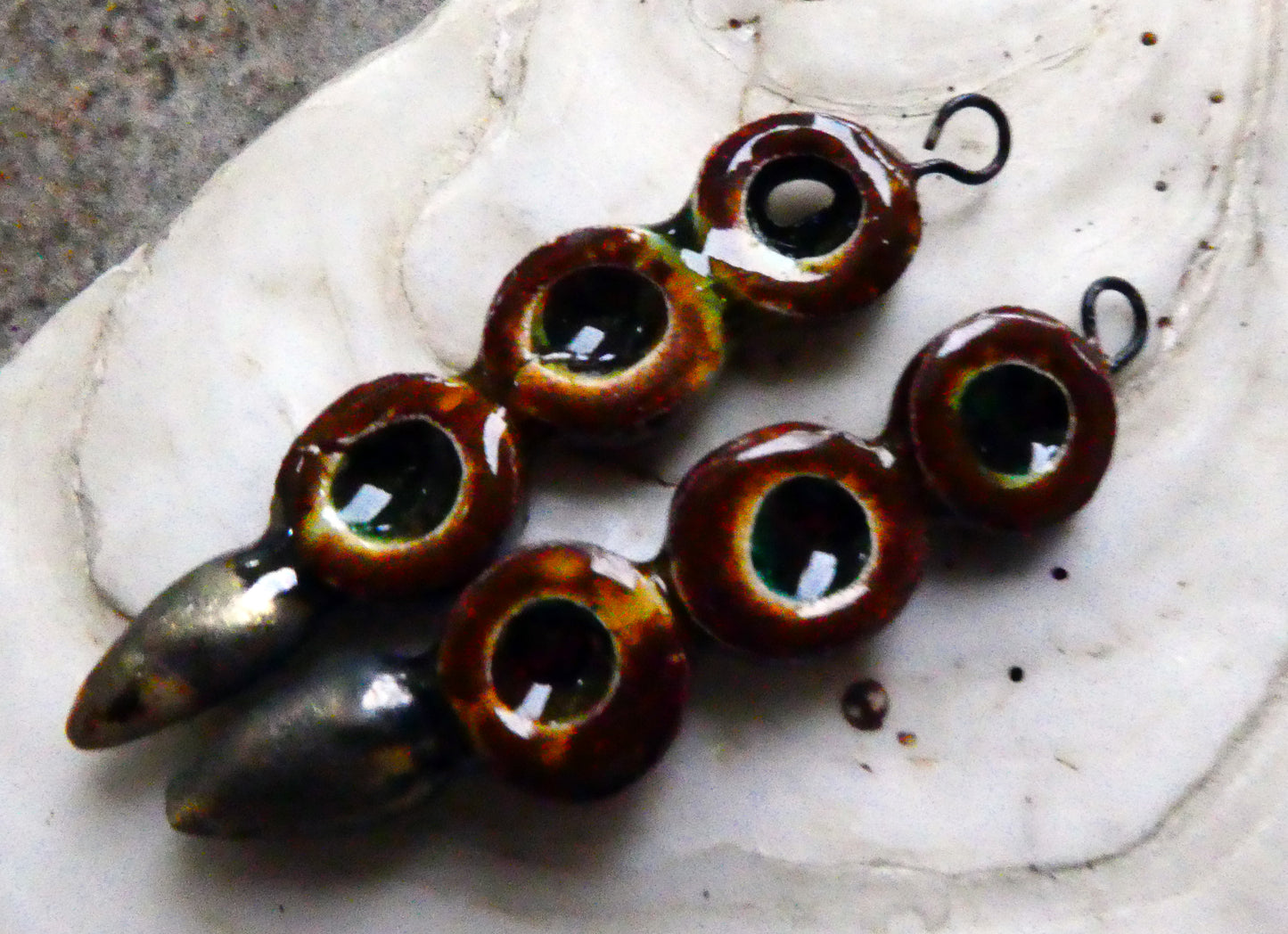 Ceramic Hoop Stack Earring Charms - Renaissance