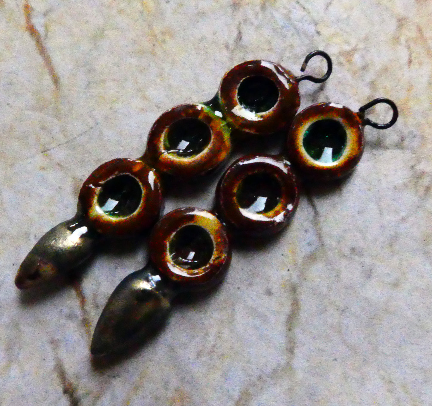 Ceramic Hoop Stack Earring Charms - Renaissance