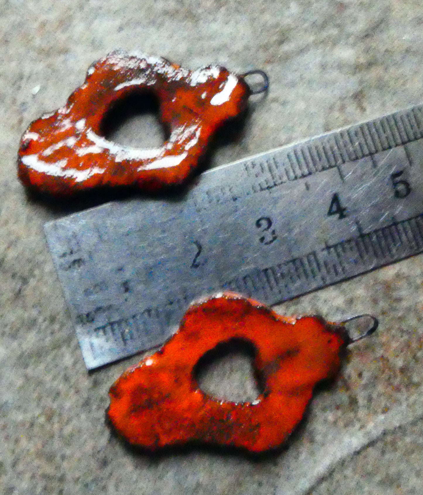 Ceramic Filligree Earring Charms - Mandarin Black