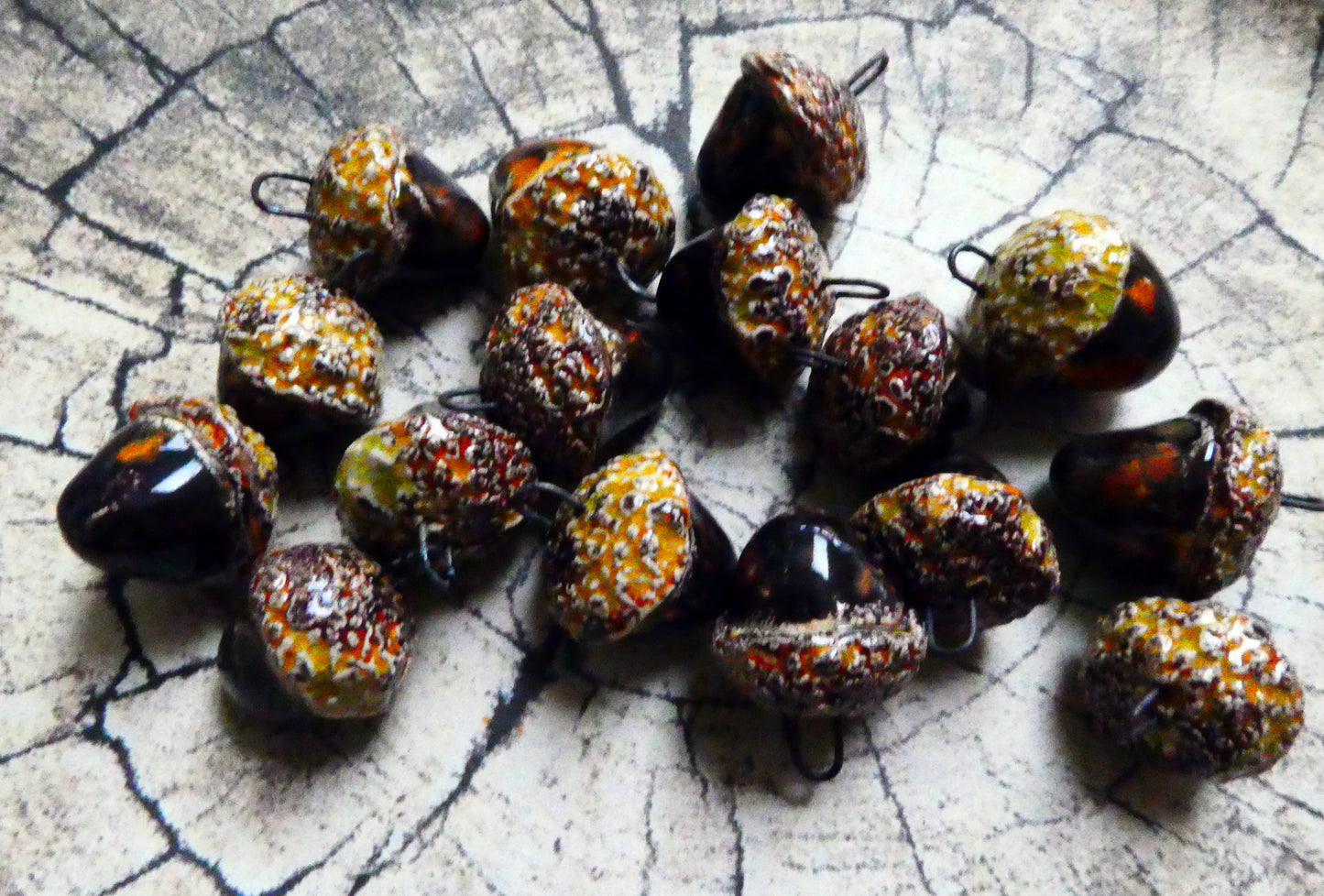 Ceramic Acorn Earring Charms