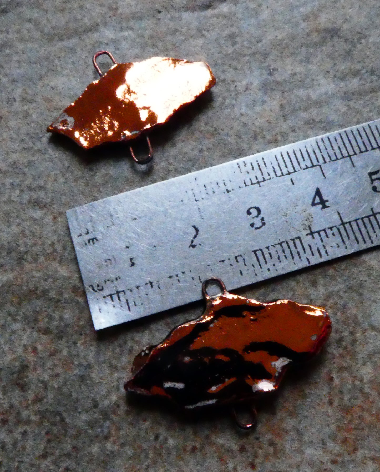 Ceramic Mixed Lustre Leaf Earring Connectors #2