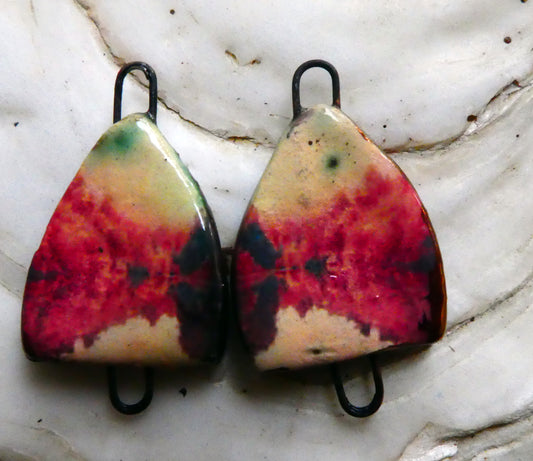 Ceramic Autumn Scenes Earring Connectors #3