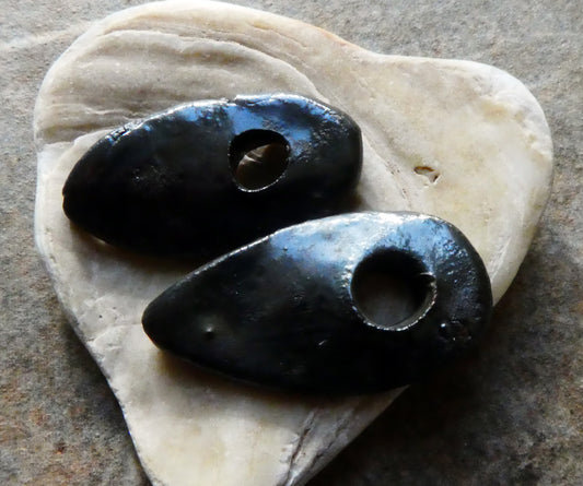 Ceramic Skinny Raku Irregular Shard Earring Charms