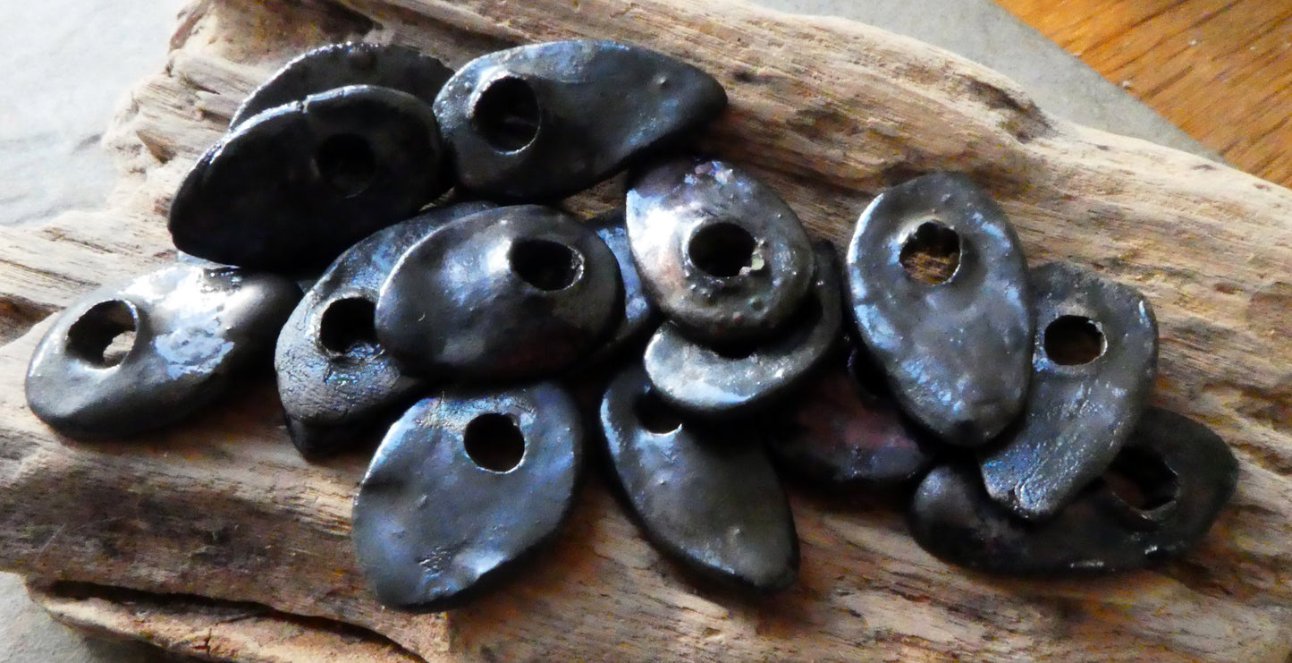 Ceramic Skinny Raku Irregular Shard Earring Charms