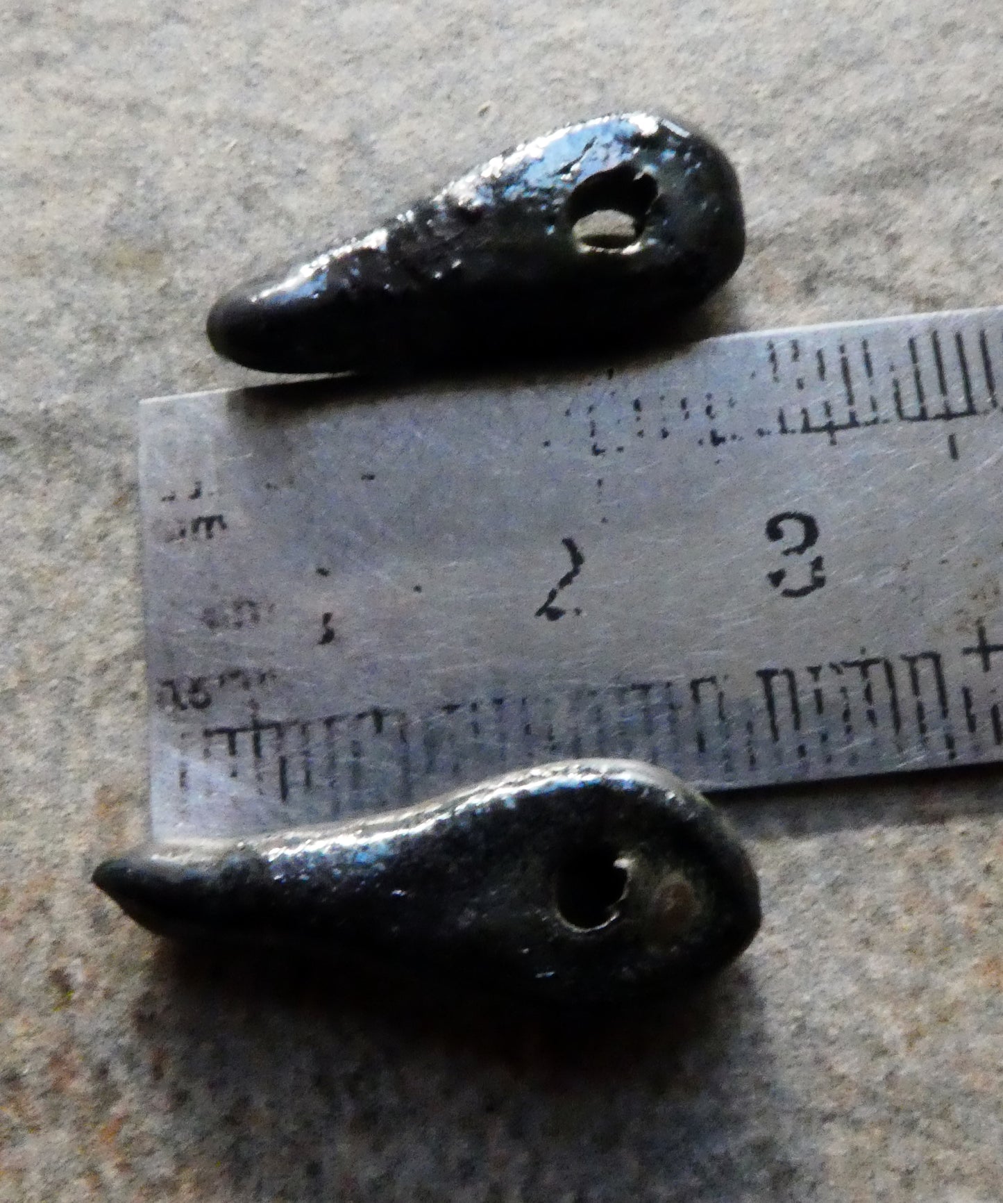 Ceramic Skinny Raku Irregular Pointy Shard Earring Charms