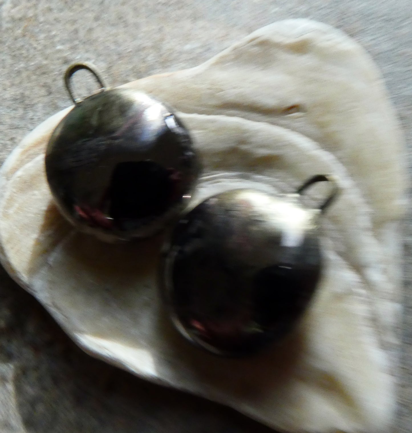 Ceramic Disc Drops Earring Charms -Patchy Black Lustre