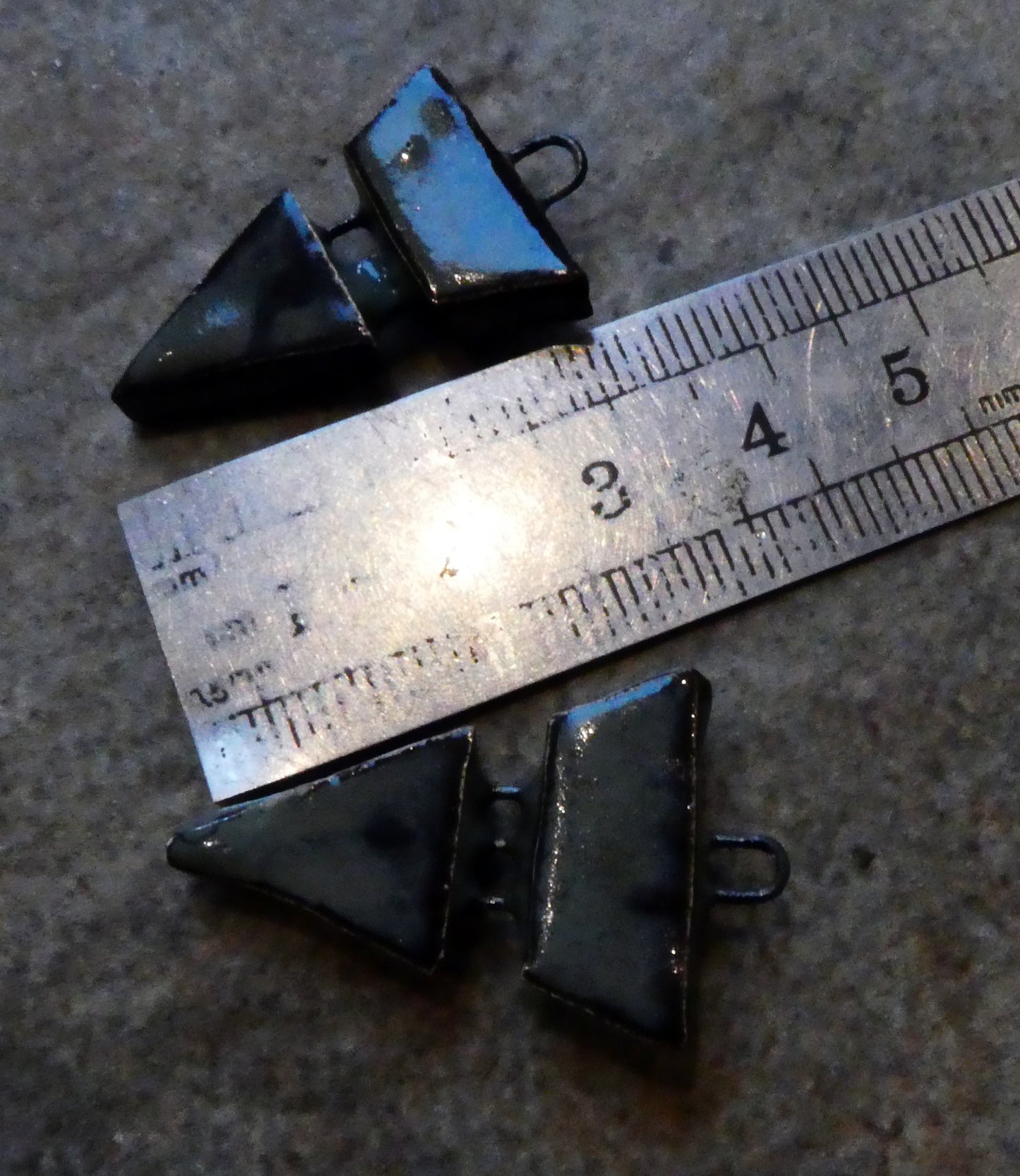 Ceramic Split Dagger Earring Charms - Night Sky